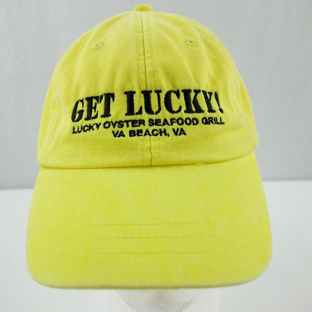 Get Lucky‎ Embroidered Yellow Baseball Hat Cap Adjustable New